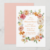 Ranunculus Summer Garden Rehearsal Dinner Invite Einladung (Vorne/Hinten)