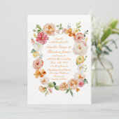 Ranunculus Summer Garden Wedding Invitation Einladung (Stehend Vorderseite)