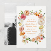 Ranunculus Summer Garden Wedding Save the Date Einladung (Vorne/Hinten)