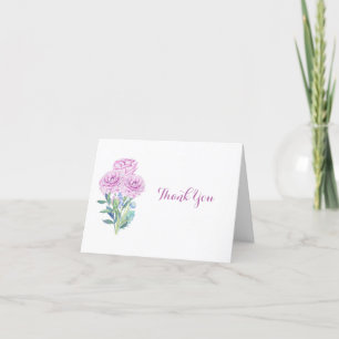 Ranunculus- und Anemone-Brautjunggesellinnenabschi Dankeskarte