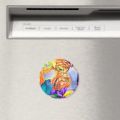 Ranunculus und Iris Aquarellkunst Magnet (In Situ (Geschirrspüler))