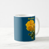 Ranunculus Yellow Blume Kaffeetasse (VorderseiteRechts)