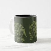 ranzende Elefanten - Tasse (Vorderseite Links)