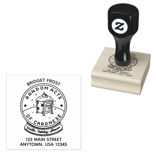 RAOC Winter Holiday Dusche Briefmarke Gummistempel (Stempel)