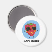 Rap-Beere Funny Rapper Raspberry Pun Magnet (Vorderseite/Rückseite)