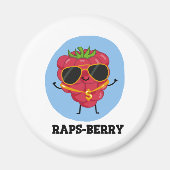 Rap-Beere Funny Rapper Raspberry Pun Magnet (Vorne)