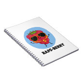 Rap-Beere Funny Rapper Raspberry Pun Notizblock (Rechte Seite)