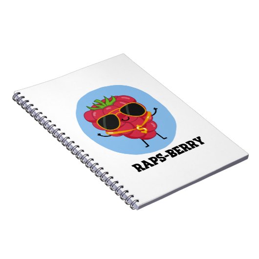 Rap-Beere Funny Rapper Raspberry Pun Notizblock (Rechte Seite)