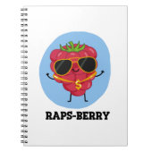 Rap-Beere Funny Rapper Raspberry Pun Notizblock (Vorderseite)
