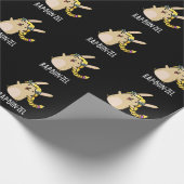 Rap-bun-zel Funny Bunny Pun Dark BG Geschenkpapier (Ecke)