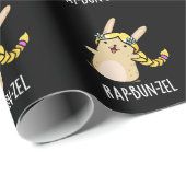Rap-bun-zel Funny Bunny Pun Dark BG Geschenkpapier (Rolleneckpunkt)