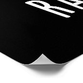 Rap-bun-zel Funny Bunny Pun Dark BG Poster (Ecke)