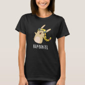 Rap-bun-zel Funny Bunny Pun Dark BG T-Shirt (Vorderseite)
