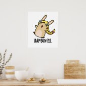 Rap-bun-zel Funny Bunny Pun Poster (Küche)