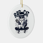 Rap Cat Harmony Keramik Ornament (Rechts)