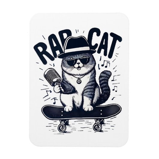 Rap Cat Harmony Magnet (Vertikal)
