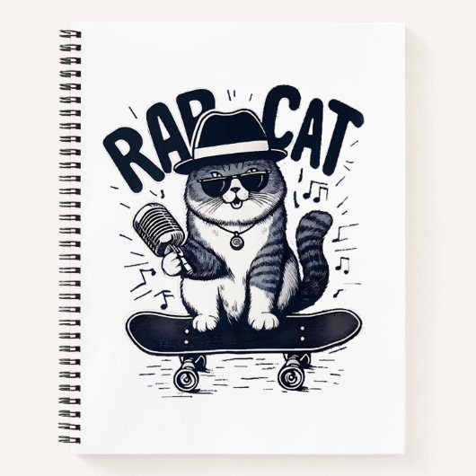Rap Cat Harmony Notizblock (Vorderseite)