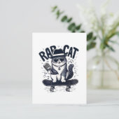 Rap Cat Harmony Postkarte (Stehend Vorderseite)