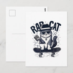 Rap Cat Harmony Postkarte