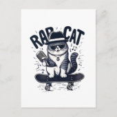 Rap Cat Harmony Postkarte (Vorderseite)