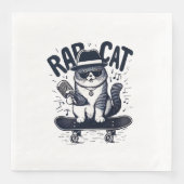 Rap Cat Harmony Serviette (Vorderseite)