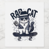 Rap Cat Harmony Weinetikett (Einzelnes Label)