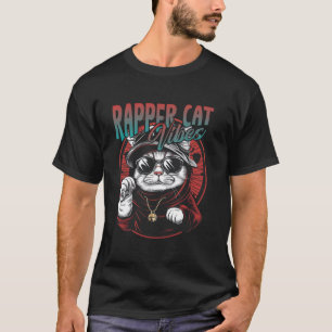 Rap Cat Vibes Hip Hop Katze T-Shirt