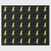 Rap-Fliese Funny Reptile Lizard Pun Dark BG Geschenkpapier (Flach)