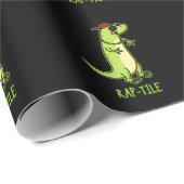 Rap-Fliese Funny Reptile Lizard Pun Dark BG Geschenkpapier (Rolleneckpunkt)