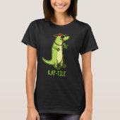 Rap-Fliese Funny Reptile Lizard Pun Dark BG T-Shirt (Vorderseite)