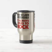 Rap gegen Rock Paper Schere Funny Travel Mug Reisebecher (Vorderseite Links)