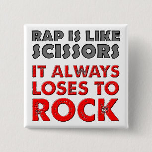 Rap gegen Schere, Stein, Papier Lustiger Knopf But Button