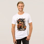 Rap-Giraffe-Breakout-T-Shirt Tri-Blend Shirt (Vorderseite voll)