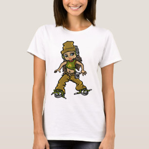 Rap girl and MP3 T-Shirt