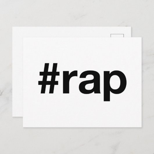 RAP Hashtag Postkarte (Vorne/Hinten)