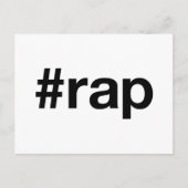 RAP Hashtag Postkarte (Vorderseite)