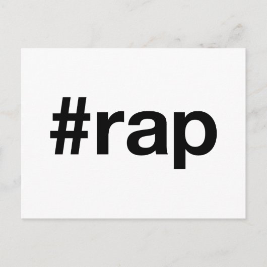 RAP Hashtag Postkarte (Vorderseite)