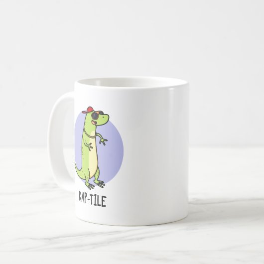 Rap-Kachel Funny Reptile Lizard Pun Kaffeetasse (Vorderseite Links)