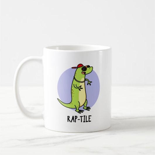 Rap-Kachel Funny Reptile Lizard Pun Kaffeetasse (Links)