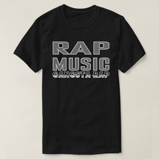 Rap Music Gangsta Rap T-Shirt (Design vorne)