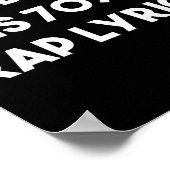 Rap Music Gift Funny Rapper Joke Brain Is 70% Rap Poster (Ecke)