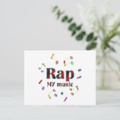 Rap Music Postkarte (Stehend Vorderseite)
