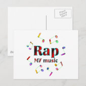Rap Music Postkarte (Vorne/Hinten)