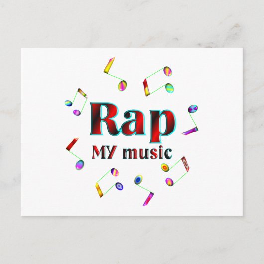 Rap Music Postkarte (Vorderseite)