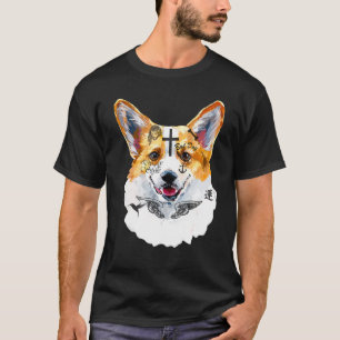 Rap Music Tattoo I Liebe My Corgi Dog Face T-Shirt