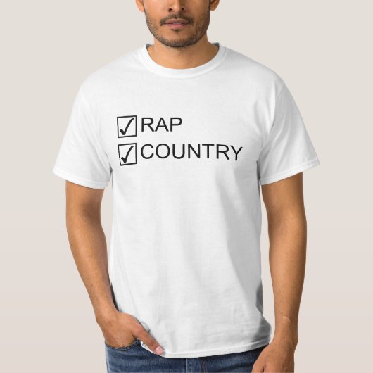 Rap und Land T-Shirt (Vorderseite)