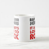 Rap Versus Rock Paper Scissors Lustiger Becher Kaffeetasse (Mittel)