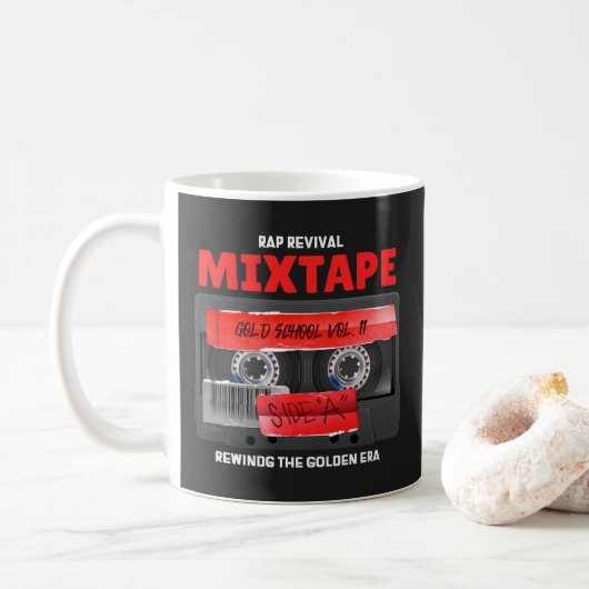 Rap Wiederbelebung Goldenes Zeitalter Mixtape Kaffeetasse (Mit Donut)
