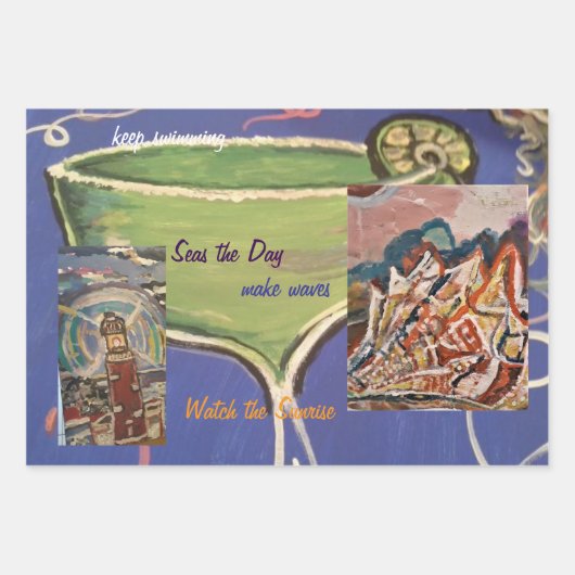 Rap-Wrapping-Papier-Flachblatt-Set 3 Geschenkpapier Set (Vorderseite 3)