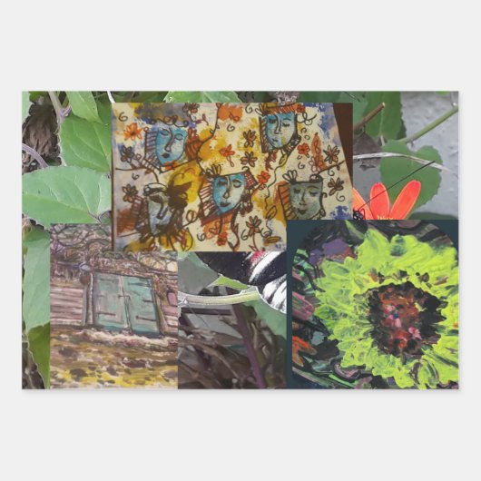 Rap-Wrapping-Papier-Flachblatt-Set 3 Geschenkpapier Set (Vorderseite 2)